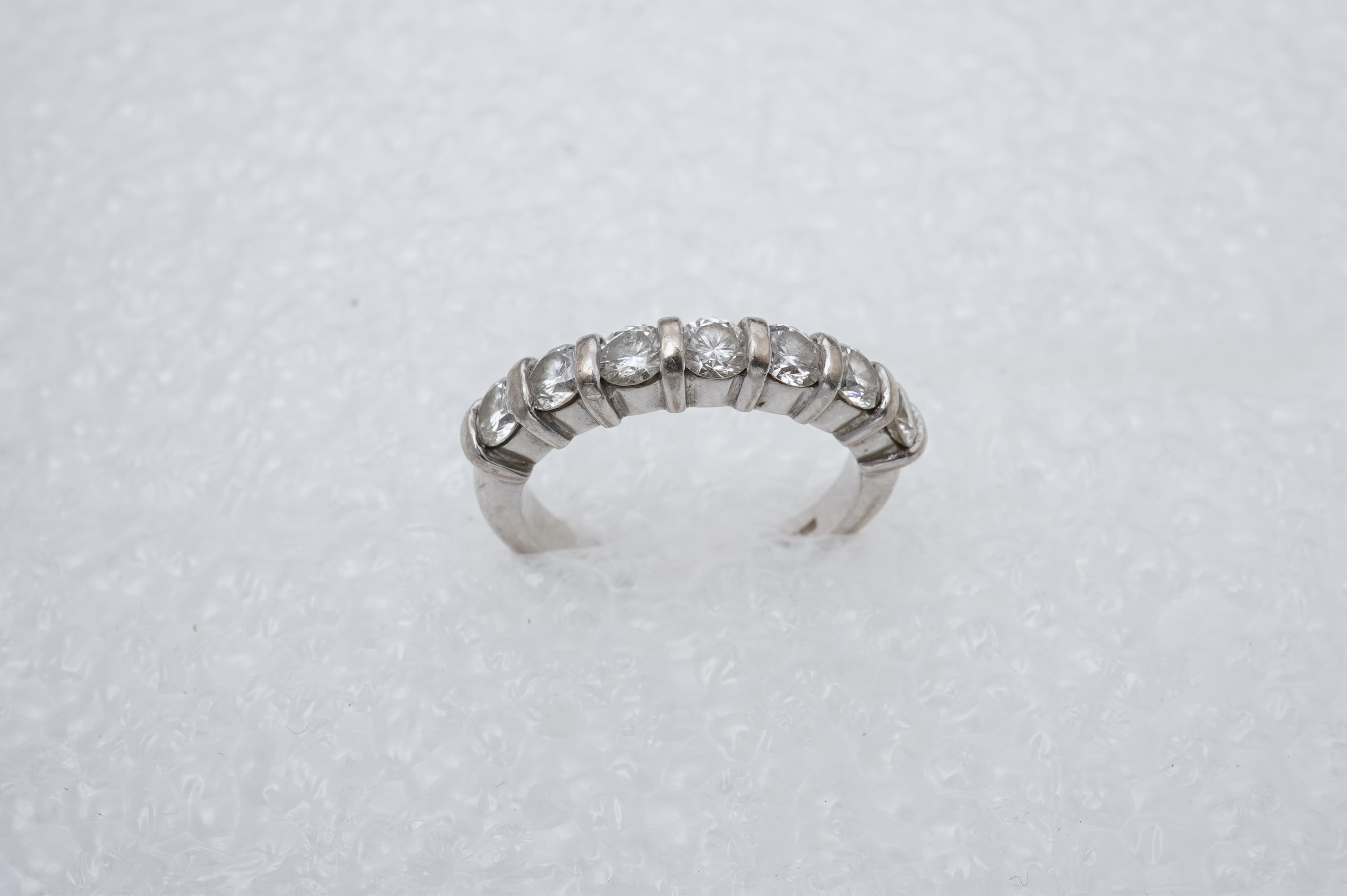 A seven-stone diamond ring
